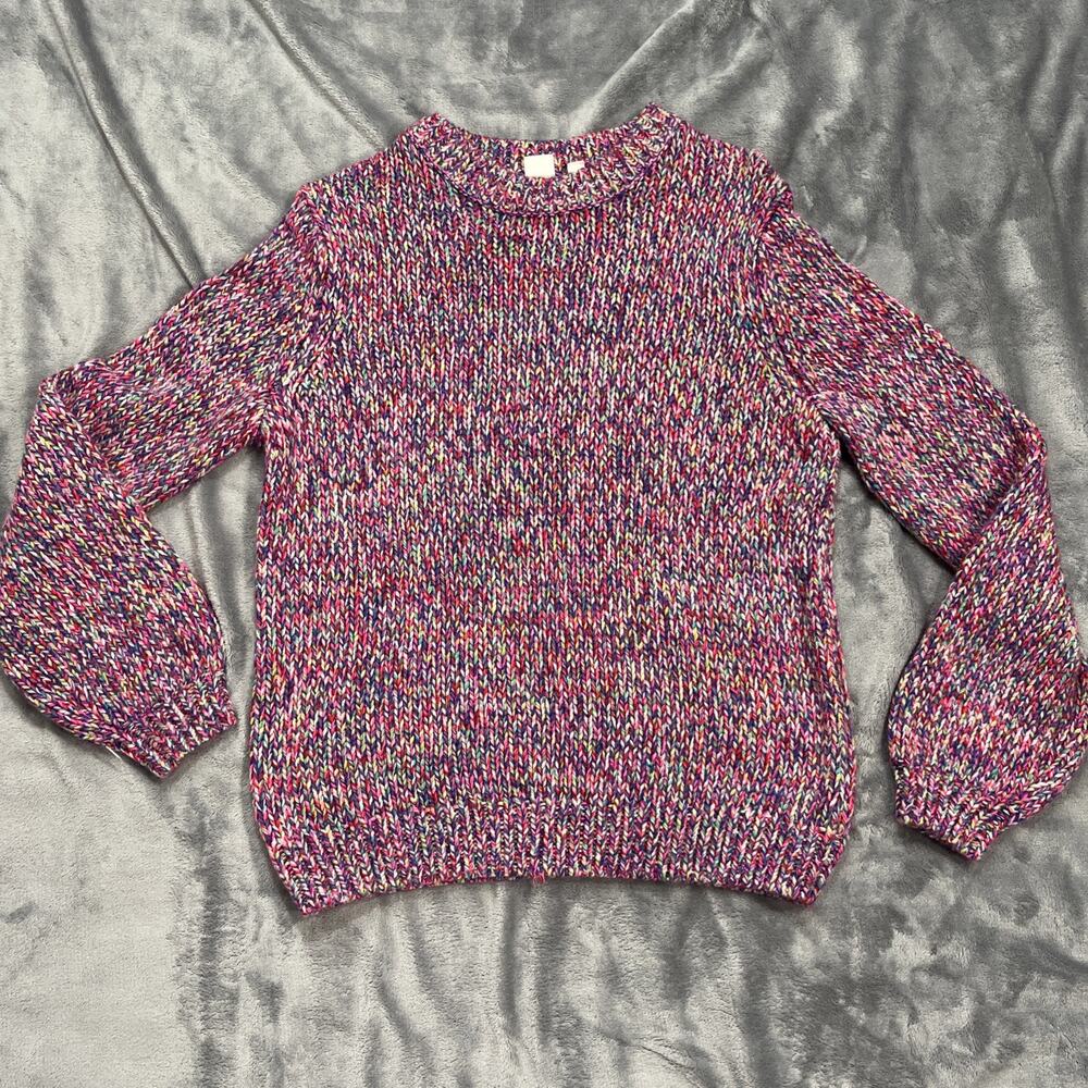 Gap Multicolor marbled Long Sleeve crew‎ neck Sweater SZ S women's